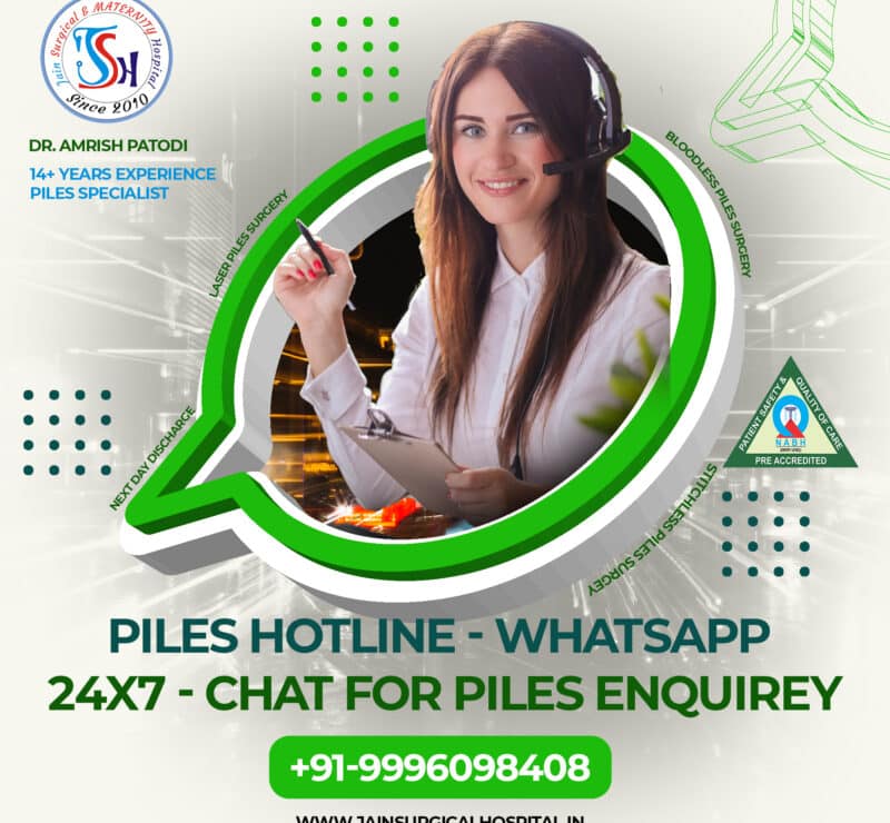 Piles hotline WhatsApp chat for piles enquiry. Contact the piles hospital in Kota for assistance.