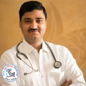 A professional doctor in a white shirt and stethoscope. Dr. rson, a top doctor at Jain Surgical Hospital in Kota.