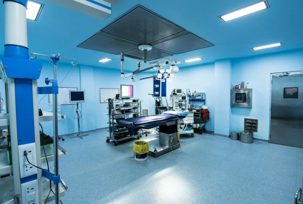 Operating room with medical equipment and equipment at Best Hospital in Kota.