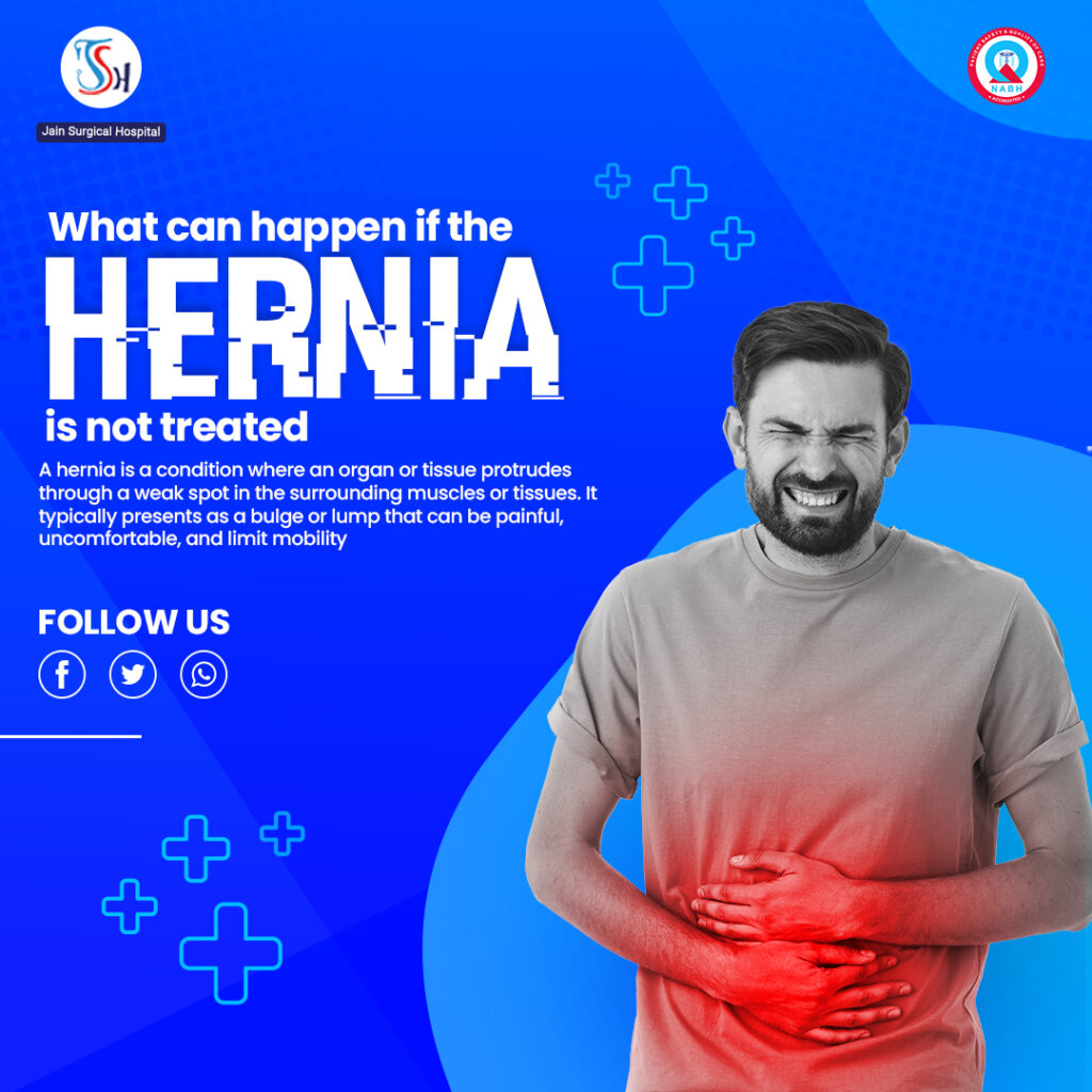A patient suffering from a hernia. Without treatment, complications may arise. Seek medical attention at the best hernia surgery hospital in Kota.